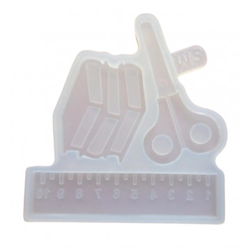 Силиконовая форма Ножницы, учебники, линейка