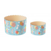 Набор форм бум. для кулича Зайцы на шарах 90*90мм (30шт) и 60*45мм (116шт)