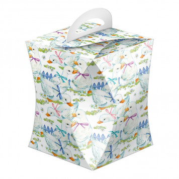 Коробка для кулича d=124мм Утята