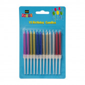 Свечи для торта Классика Металлик ассорти, 12шт