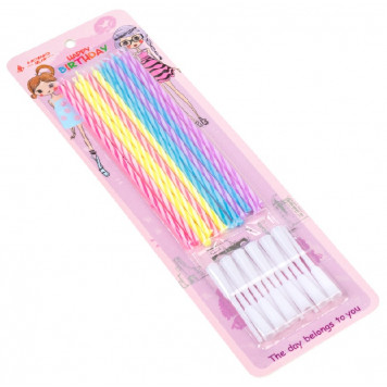 Свечи для торта Классика ассорти 11см, 12шт