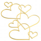 Топпер без шпажки Дорога любви золотой 11,5*16,5см