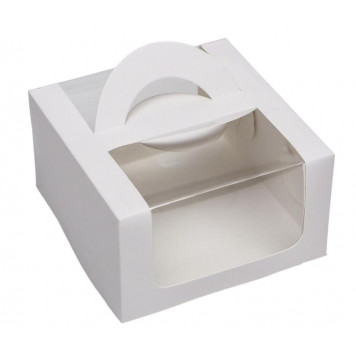 Коробка 14*14*8 бенто с окном и ручкой