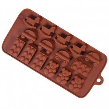 Форма силиконовая Игрушки 20*10, 15 ячеек