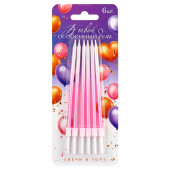 Свечи в торт "В твой особенный день", розовые, 6 шт.