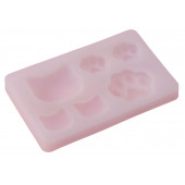 Молд 7,7х5х0,7 см "Котик", цвет прозрачный