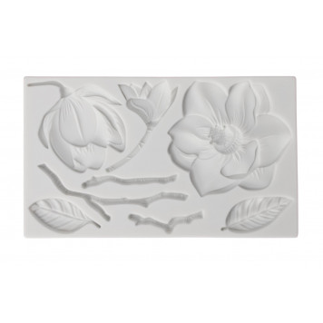 Молд 19х11.3х1,2 см "Магнолия", цвет белый