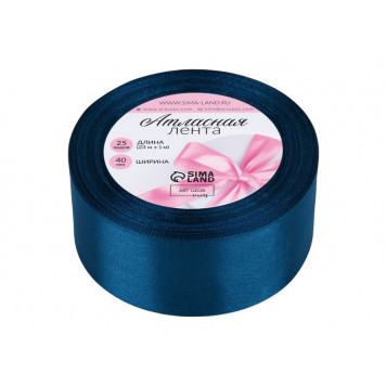 Лента атласная №97(36) 40мм*25±1ярд(23м±1м) лазурно-синий АУ