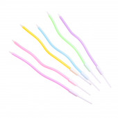 Свечи в торт коктейльные витые «С днем рождения», 6 шт., 16.5 см, разноцветные