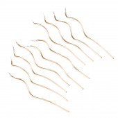 Свечи для торта витые «Серпантин», 10 шт., коктейльные, золотые, 15 см