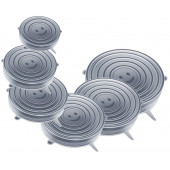 Набор крышек 6 шт. "Черепашка" (19,2/15,7/14/11,2/9,2/6,2 см), цвет прозрачный