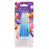 Свечи в торт "В твой особенный день", синие, 6 шт.