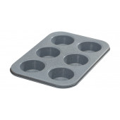 Форма для выпечки с а/п покрытием 27х19,2х2,8 см "Мрамор. Круг" 6 ячеек