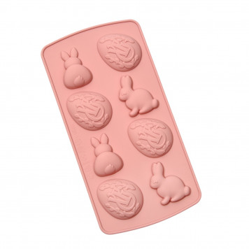 Силиконовая форма для выпечки "Зайки", 10.6 х 20.7 см