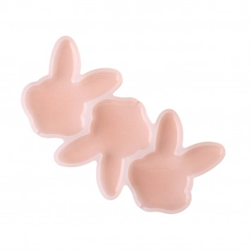 Форма для леденцов "Заяц" 3 ячейки 13х7,5х0,7см, цвет прозрачный