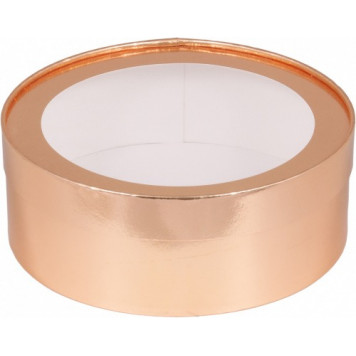 Коробка шляпная 20*7см золото