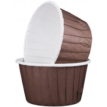 Капсулы для маффинов с бортиком Коричневые 50*40 мм, 20шт