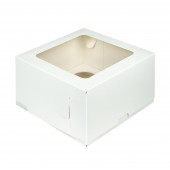 Коробка 4 капкейка 16*16*10 белая