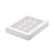 Коробка 12 конфет 19*15*3 белая
