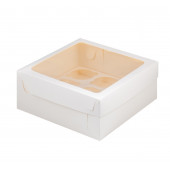 Коробка 9 капкейков 23*23*10 белая