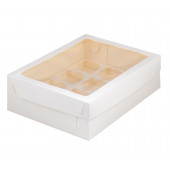 Коробка 12 капкейков 31*23*10 белая