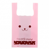 Пакет майка, полиэтиленовый «Зайчиха», розовый 26×48 см, 9 мкм