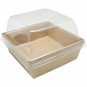 Упаковка Бенто 11*11 с купольной крышкой FG