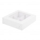 Коробка 4 конфеты 12*12*3 белая