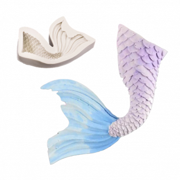 Силиконовый молд "Хвост русалки №1" 9*5,5 см