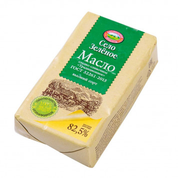 Масло сливочное Село Зеленое 82,5% 175г