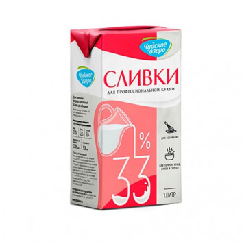 Сливки "Чудское озеро" 33% 1л