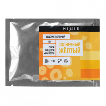Краситель сухой водорастворимый Mixie Солнечный желтый, 10г