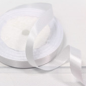 Лента Атласная Сатин 1,2см*25ярд Белый 1/10 1/600