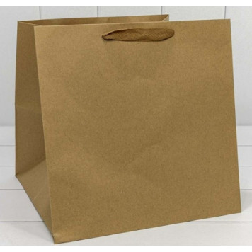 Пакет подарочный Крафт 30*30*30 170г 1/20 1/100