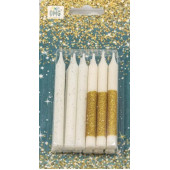 Свечи для торта набор (12 шт.) 8см (микс 9) 1/12 1/144