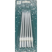 Свечи для торта набор 10см Серебряный 1/12 1/288