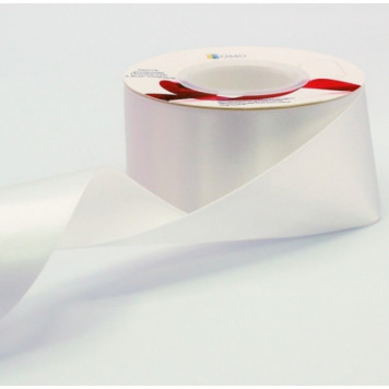 Лента Атласная 3,8см*25ярд Белый