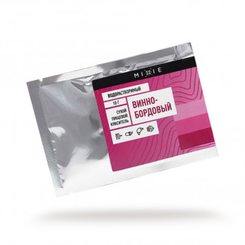 Краситель сухой водорастворимый Mixie Винно-бордовый, 10г