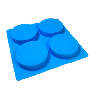 Форма силиконовая Круг 10*2,5см, 4 ячейки