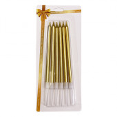 Свечи для торта Классика Золото 6шт, 10см