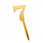 Топпер цифра 7 золото 3,5*5см