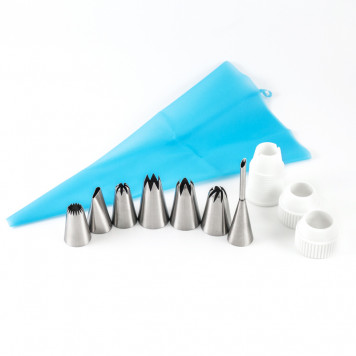 Набор кондитерских насадок Базовый 7шт с мешком и переходником