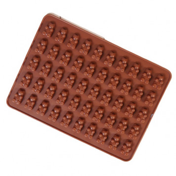 Форма силиконовая для шоколада Мармеладные мишки 19*14, 50 ячеек
