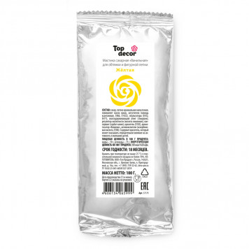 Мастика Топ декор Желтая 100гр