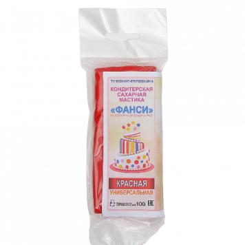 Мастика Фанси красная, 100гр