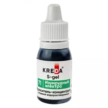 Краситель Креда S-gel Изумрудный электро, 10мл