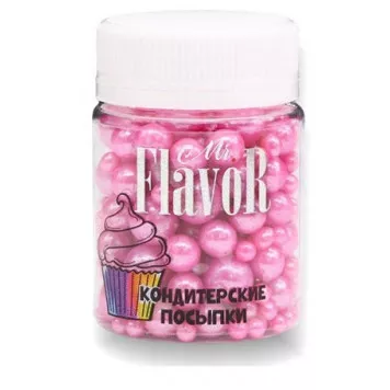 Посыпка Mr.Flavor Микс шарики перламутровые фуксия, 50г
