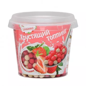 Драже со вкусом клубники и сливок, 80гр