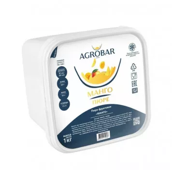 Пюре замороженное Агробар Манго, 1 кг