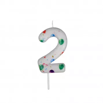 Свеча в торт "2", 5,5 х 8 см